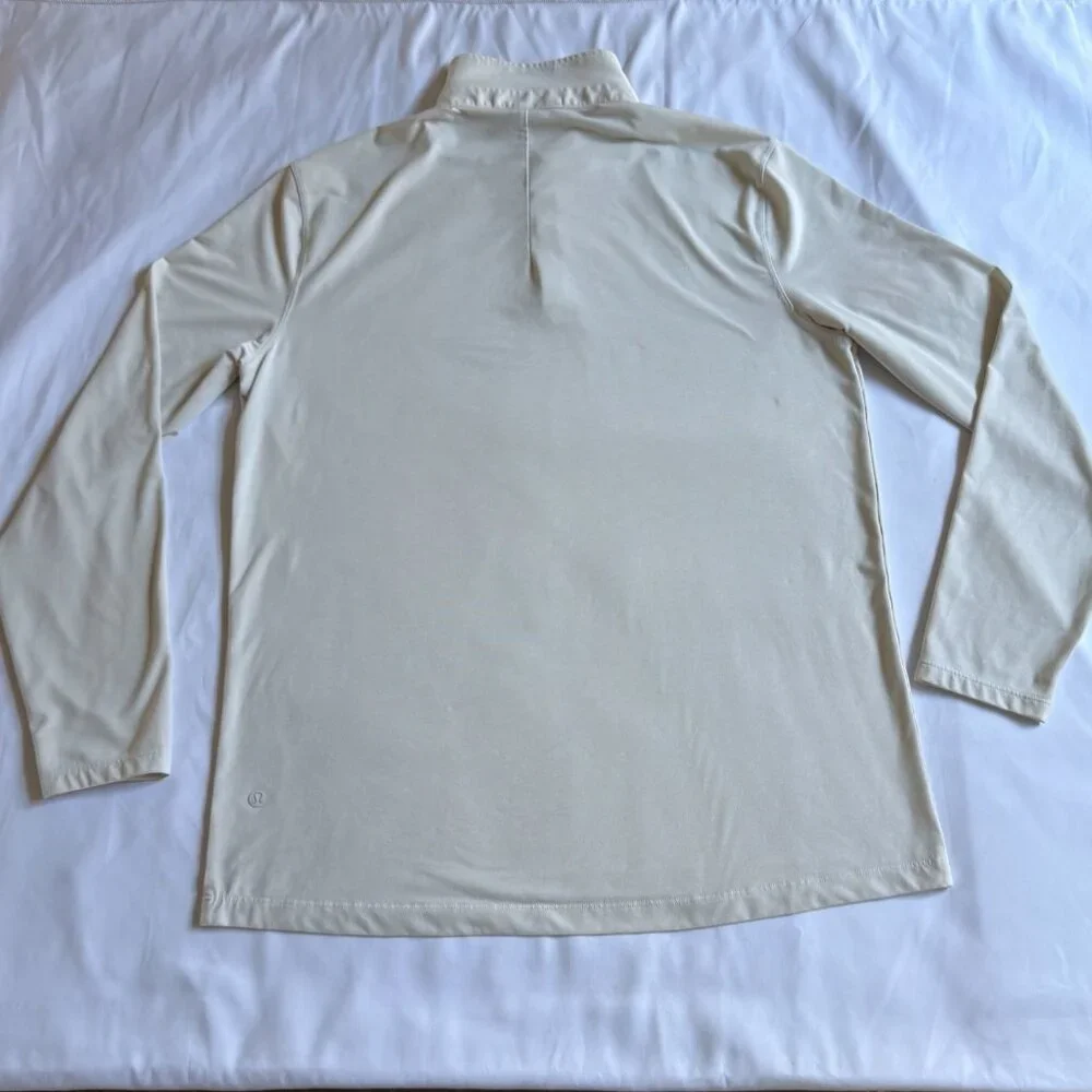 Lululemon Evolution Polo Long Sleeve Shirt Mens XL Heathered Bone Beige LM3EQKS - Picture 3 of 9